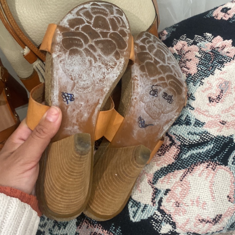 Kork-Ease Tan Leather Heel Sandals - Picture 6 of 6